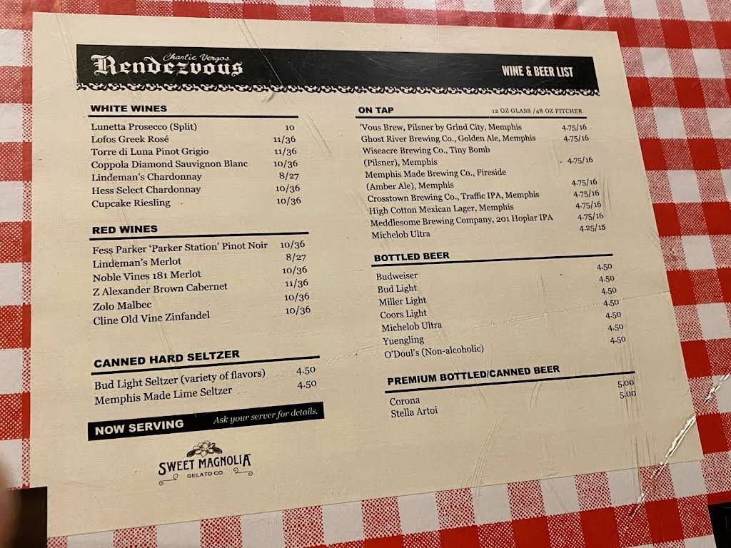 Charlie Vergos' Rendezvous Menu 7